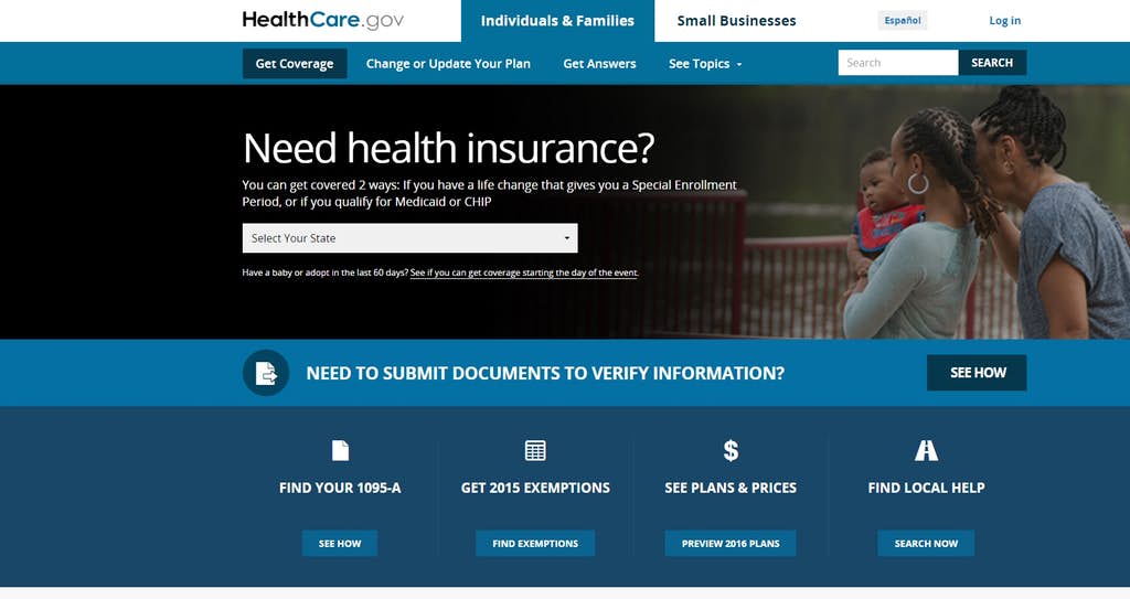 Image result for ObamacarePlans.com screenshot